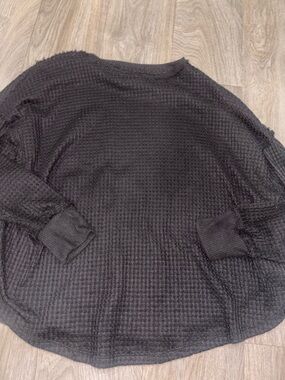 SO Black Waffle Knit sweater